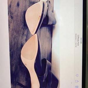 Open heel , leather stilettos, never worn